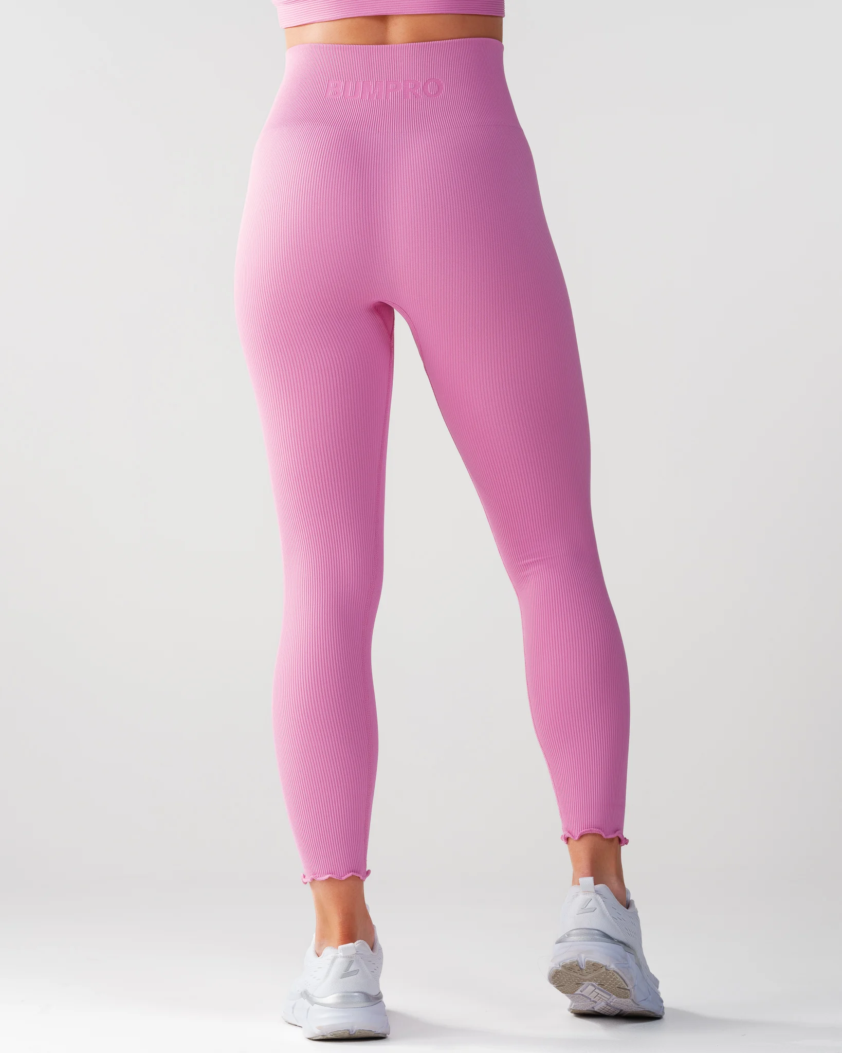 Bumpro Perfect Rib Frill Tights Pink
