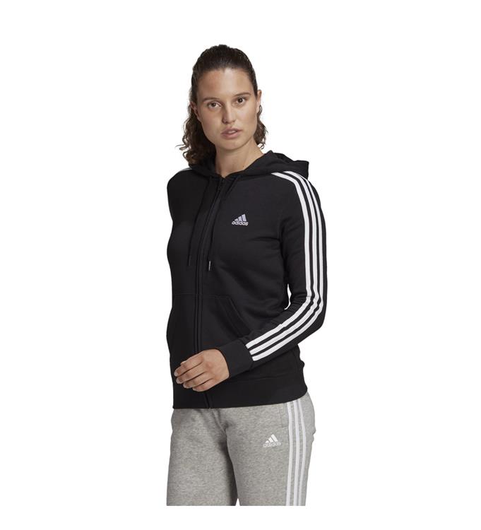 adidas Women Essentials French Terry 3-Stripes Full-Zip Hoodie