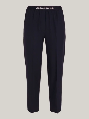 Calças Slim Fit com Cós Elástico com Logotipo