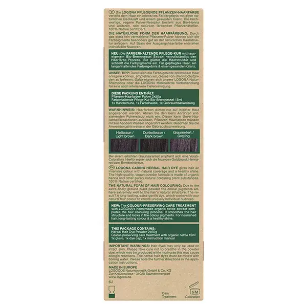 Logona Coloração Capilar - Tratamento Castanho Escuro 100g