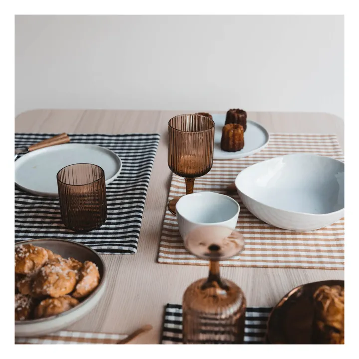 Gabrielle Paris Set de table Vichy | Noir