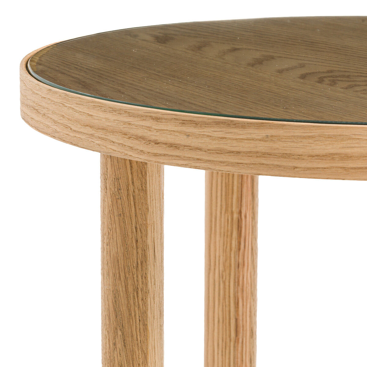 LA REDOUTE INTERIEURS<br>Mesa lateral em carvalho e vidro, Evergreen