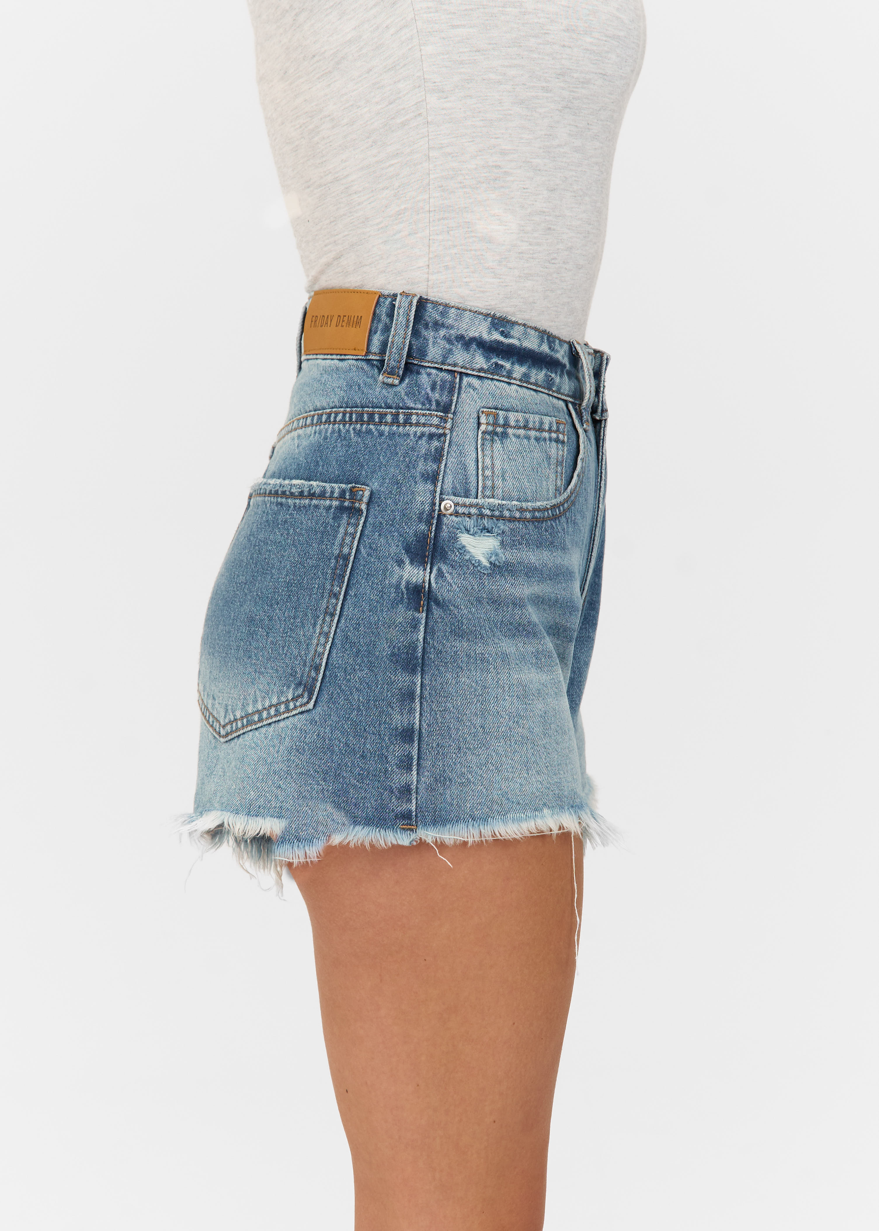 Boyfriend short navy blauw