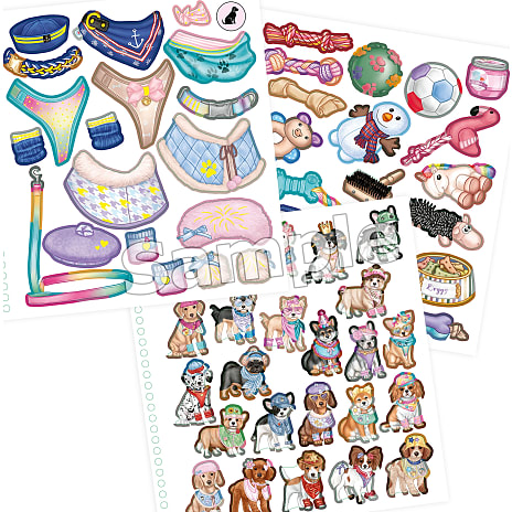 TOPModel Dress Me Up Stickerbog DOGGY