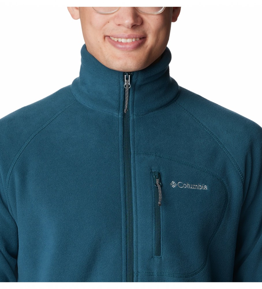 Jaqueta de lã Columbia Fast Trek II com zíper frontal, azul