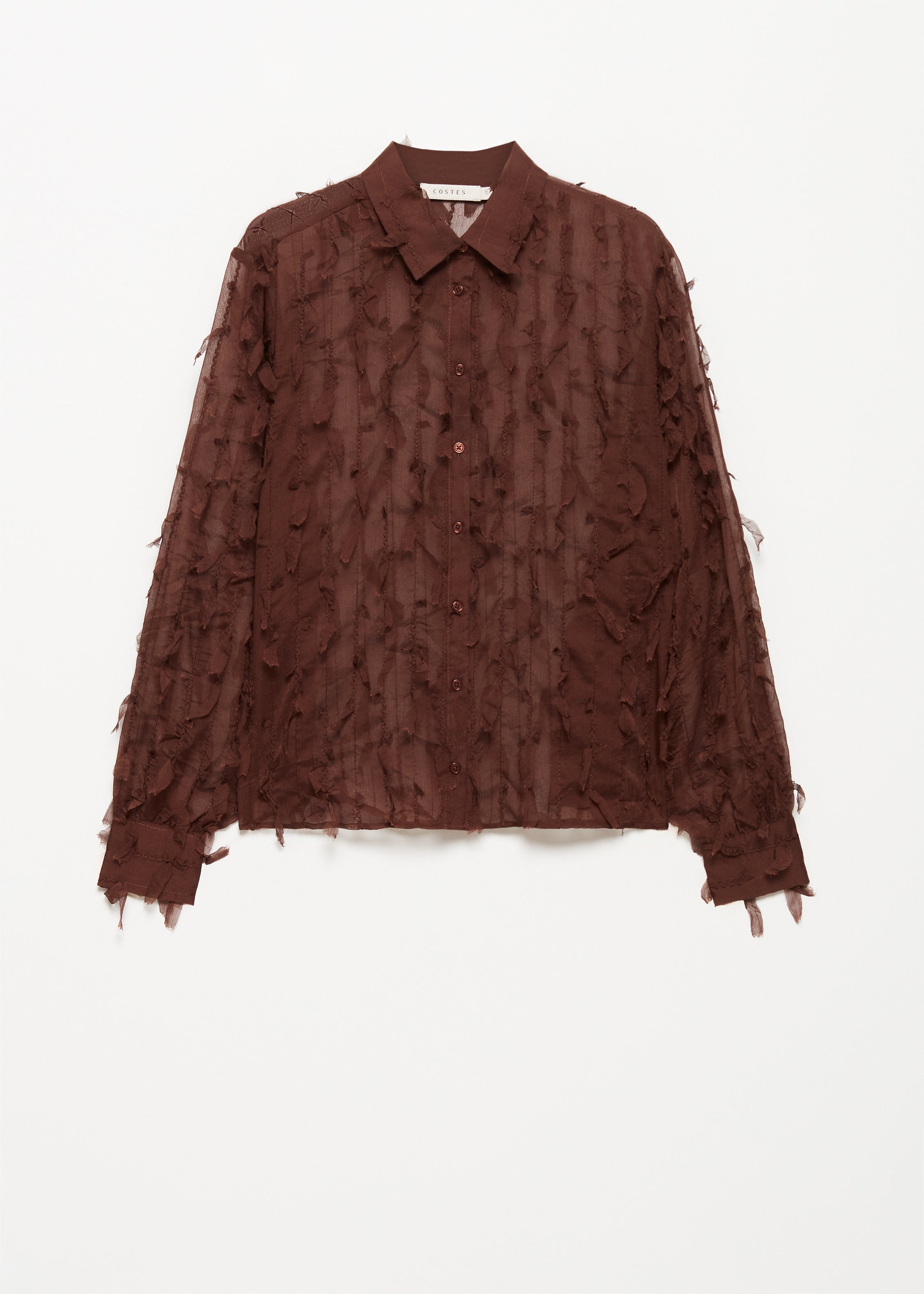 Blouse met all-over franjes