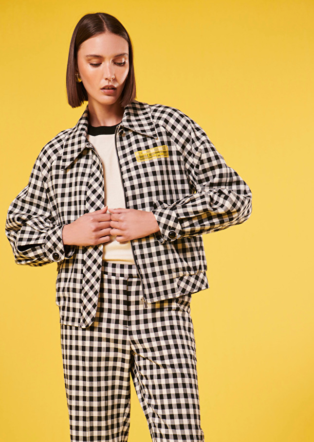 Blouson Belindanoir en vichy