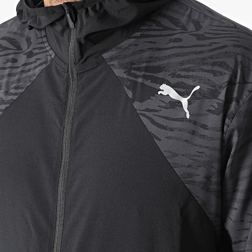 Veste Zippée Capuche Run Graphic 521405 Noir