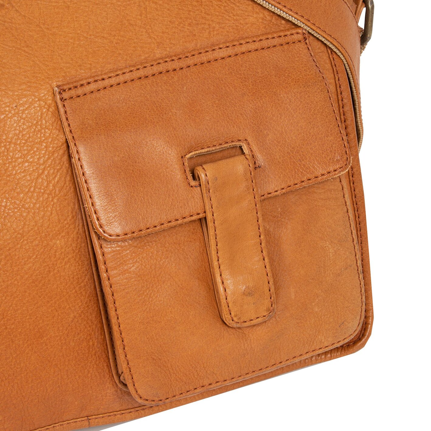 Justified Annapurna Flap-over Bag A4 Cognac