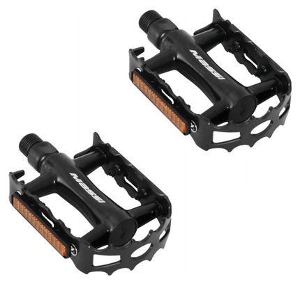 Paire de Pédales Plates Massi M610 Aluminium Noir