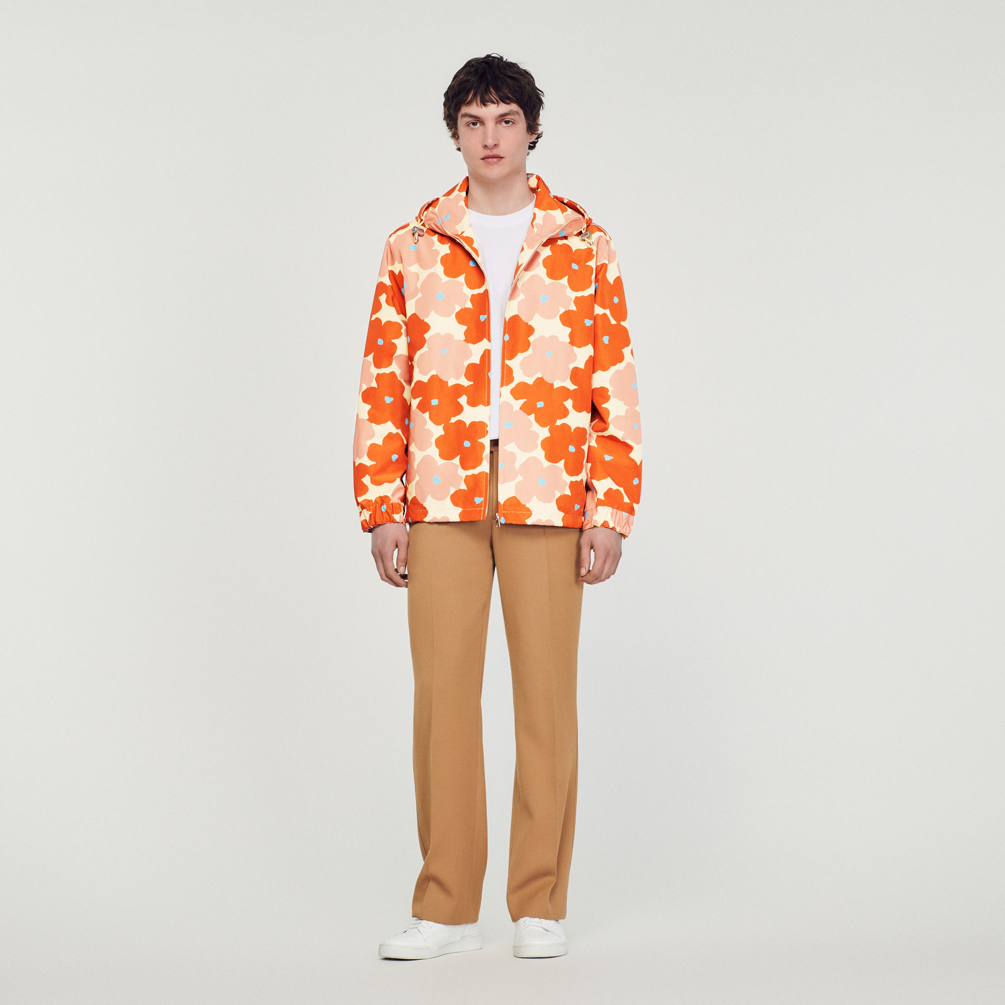 Blouson imprime fleurs
