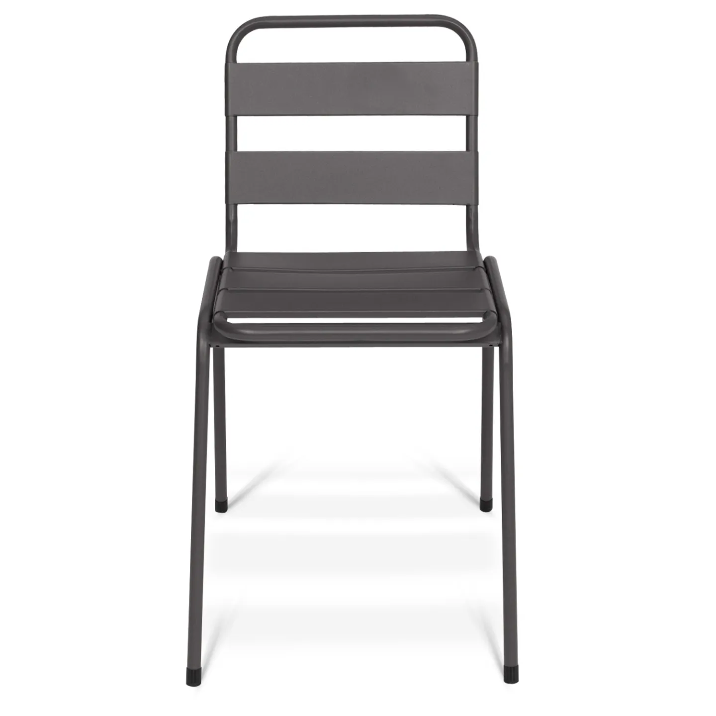 Lot de 6 chaises de jardin VALENCIA en acier mix color gris anthracite, noir et bleu