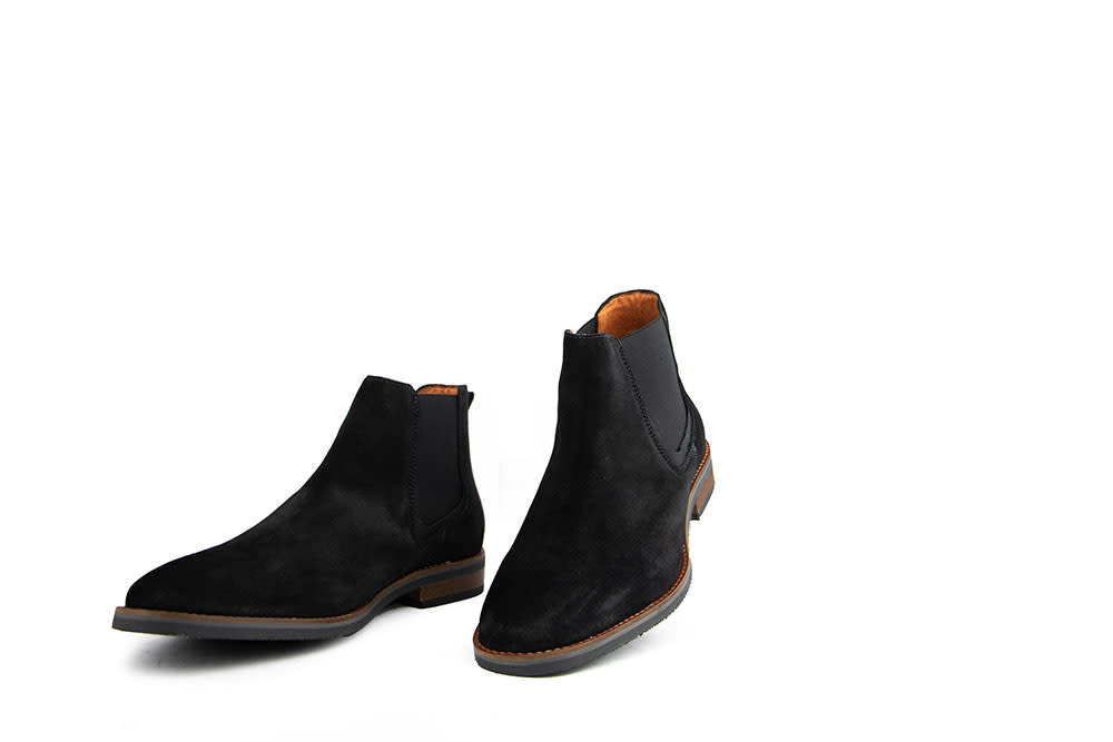 Van Lier Chelsea Boots Amalfi Zwart Suède