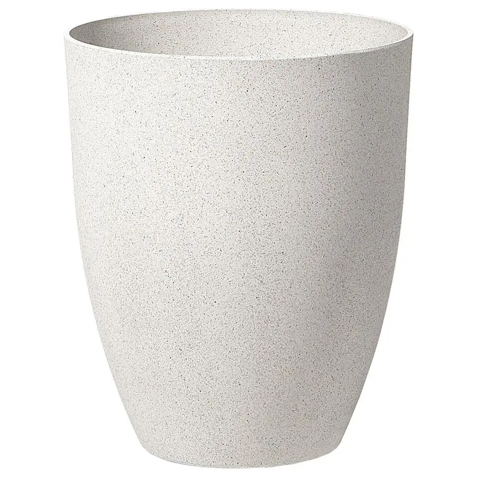 CROTON - Plantenbak - Wit - 43 cm - Stenenmix