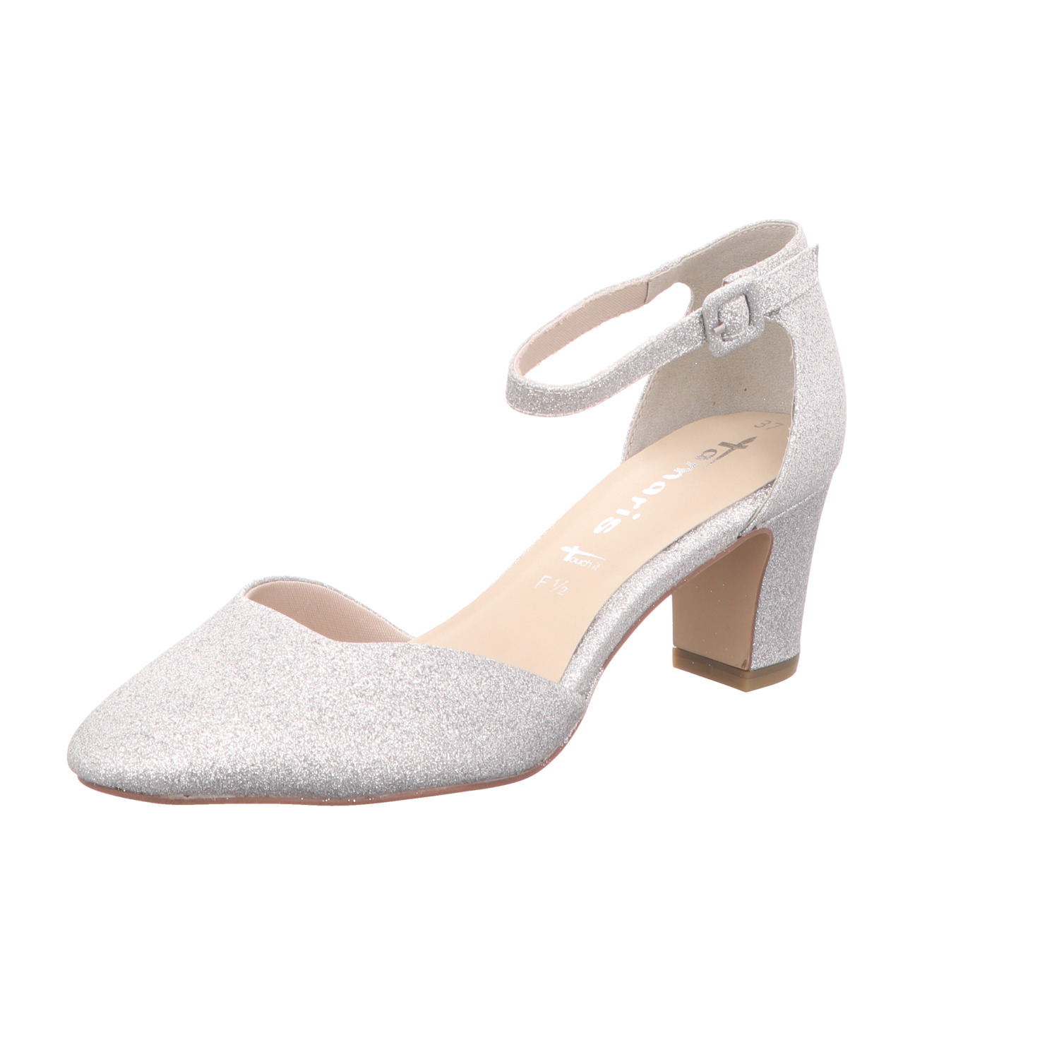 Tamaris Damen-Spangenpumps Silber