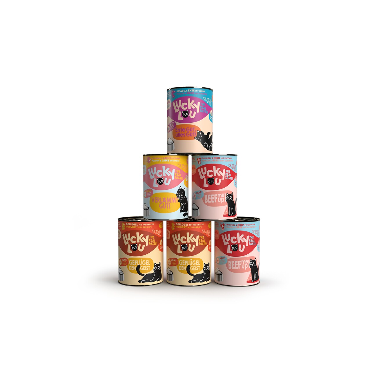 Lucky Lou Nassfutter Katze Adult Tasty Mixpaket 6x400 g