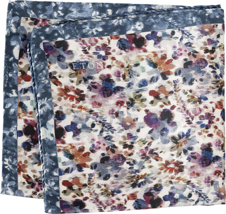 ETON Multi Floral Silk Pocket Square Multi