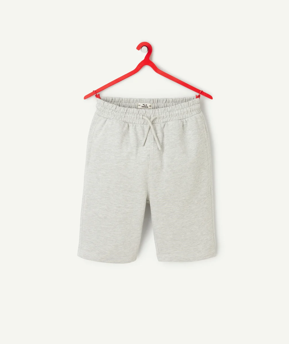 bermuda garçon en coton bio gris clair