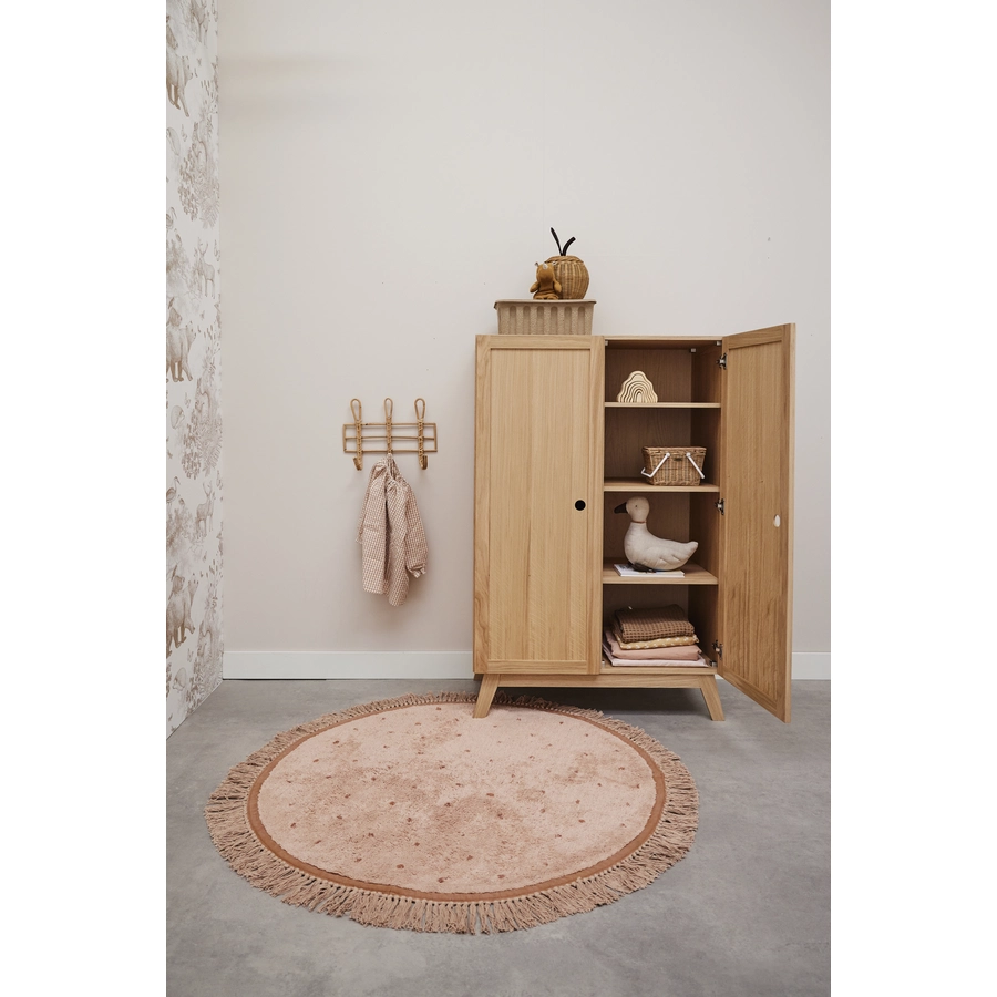 Tapis Petit Kinderteppich Juul dots pink Ø 130 cm