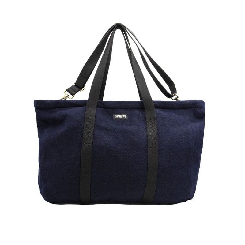 Sac Cabas Jean 60 cm Laine Marine