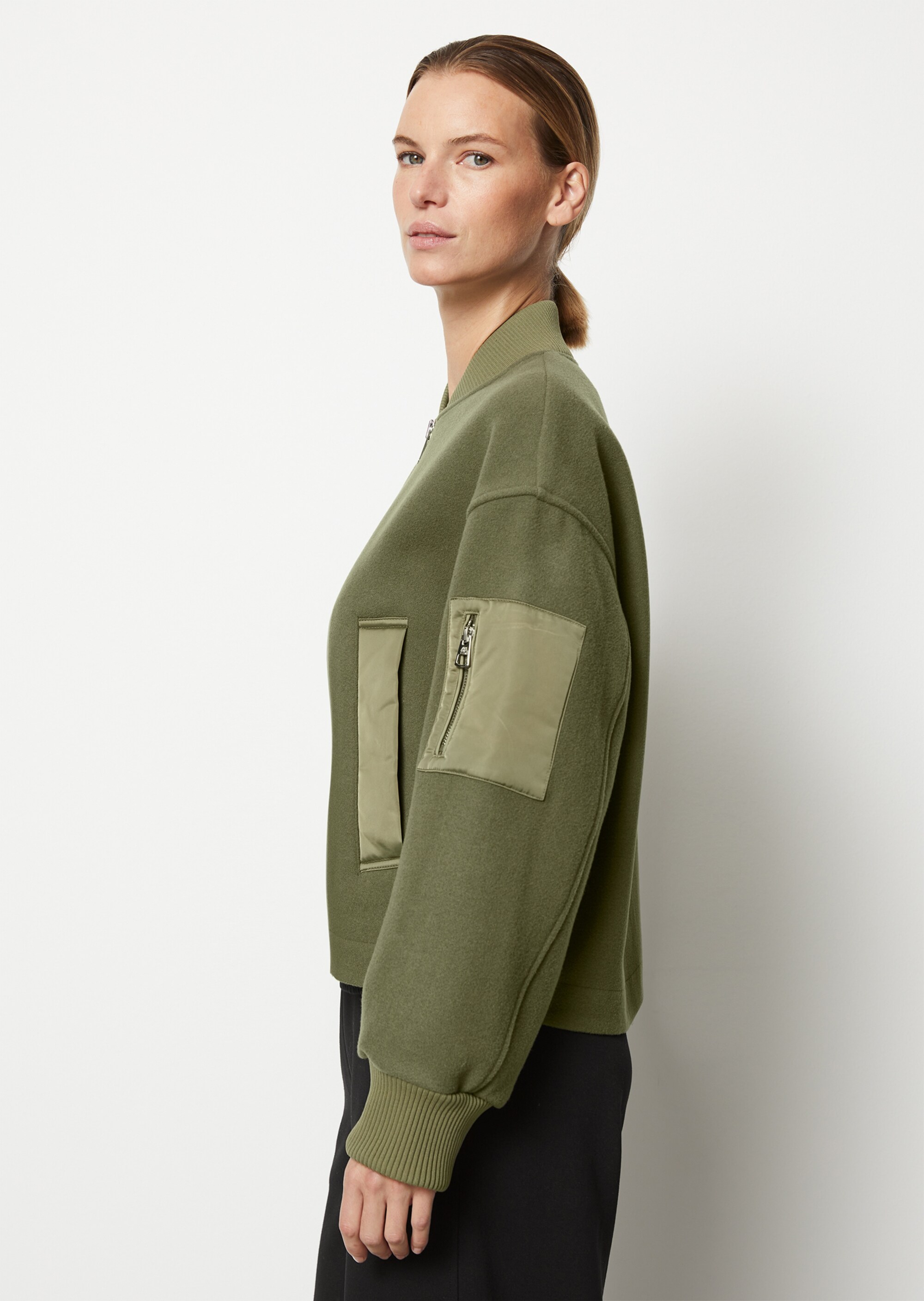 Blousonjacke relaxedaus Wolle-Mix