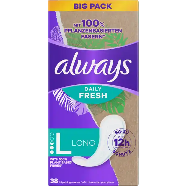 Daily Fresh Slipeinlagen Pflanzenbasiert Long BigPack