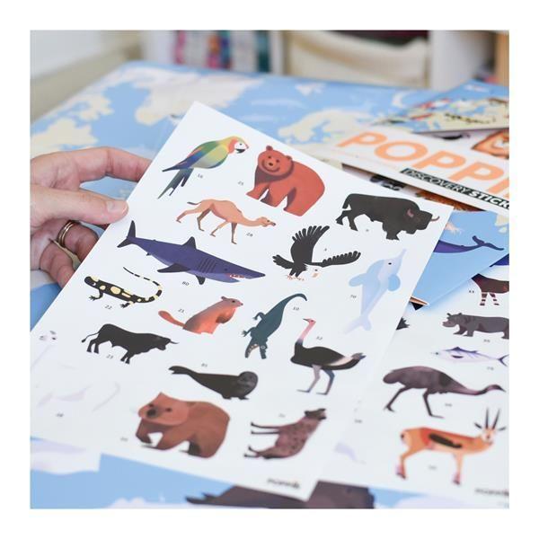POPPIK Sticker Lernposter Tiere der Welt