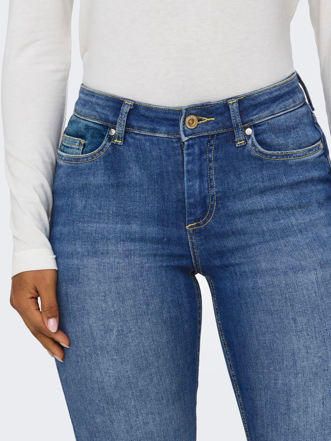 ONLBLUSH Mittlere Taille Skinny Fit Jeans Medium Blue Denim