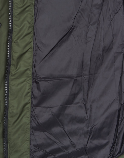 Superdry - FUJI HOODED MID LENGTH PUFFER - Kaki