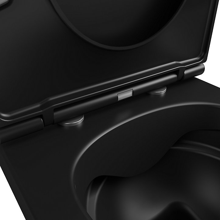 Cuvette WC à suspendre GoodHome Cavally coloris noir