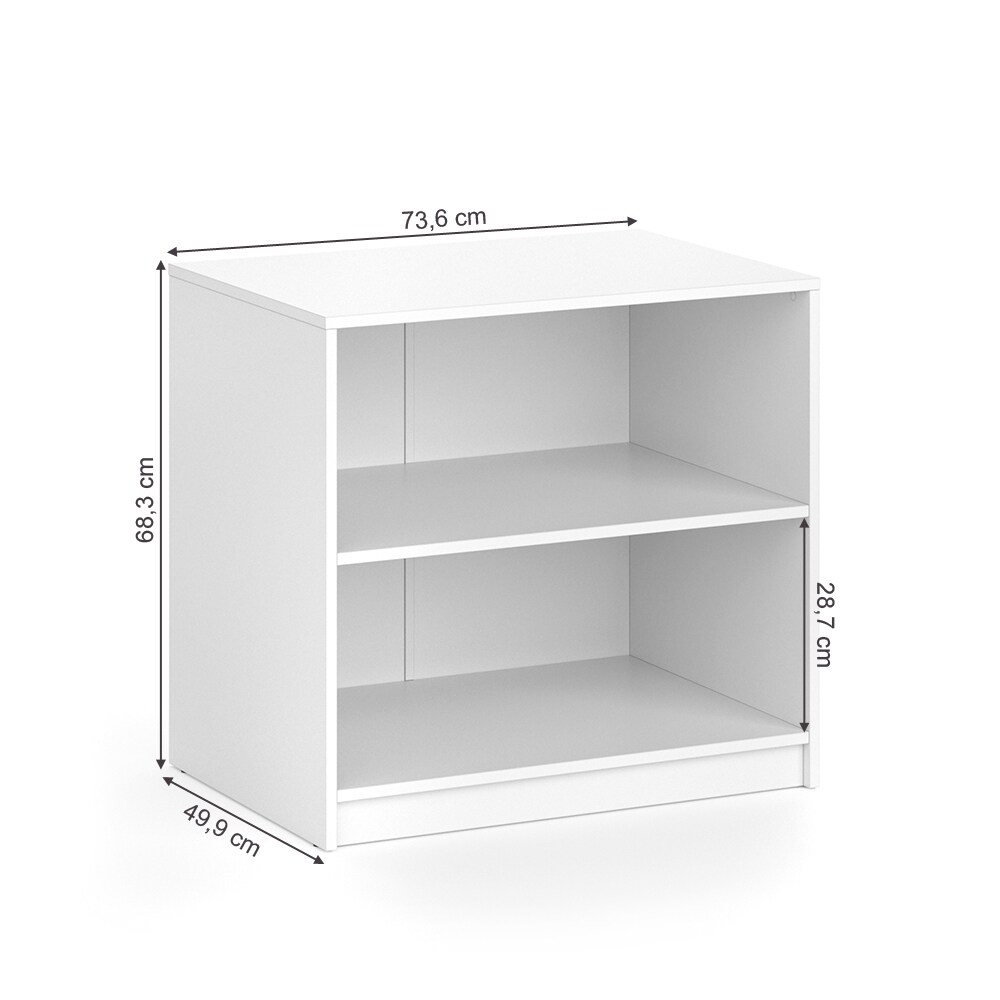 Vicco Kommode Visit Kleiderschrank Sideboard Regal Umkleide zweigeteilt Weiß