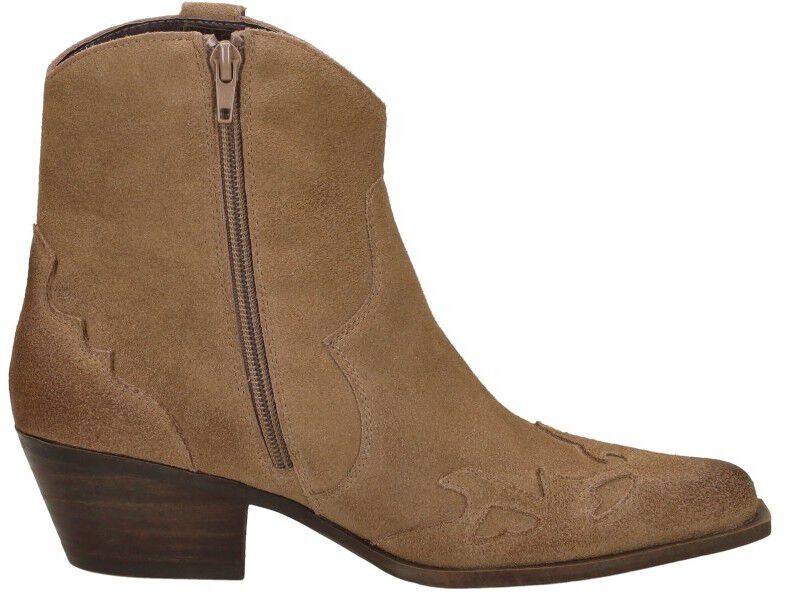 Sub55 Enkellaarsjes Hak beige