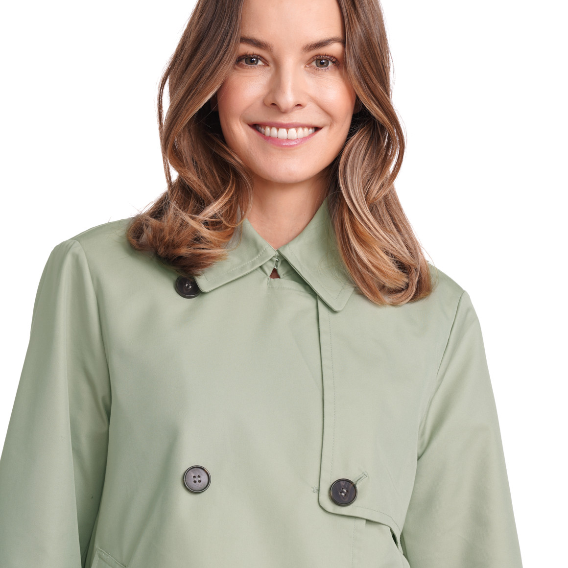 Gina Benotti Damen Trenchcoat mit Einschubtaschen salbei