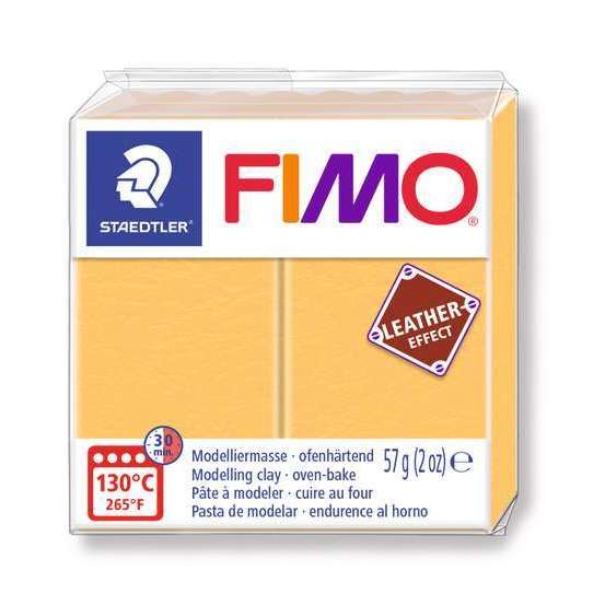 Pâte Fimo Effect cuir 57g jaune safran