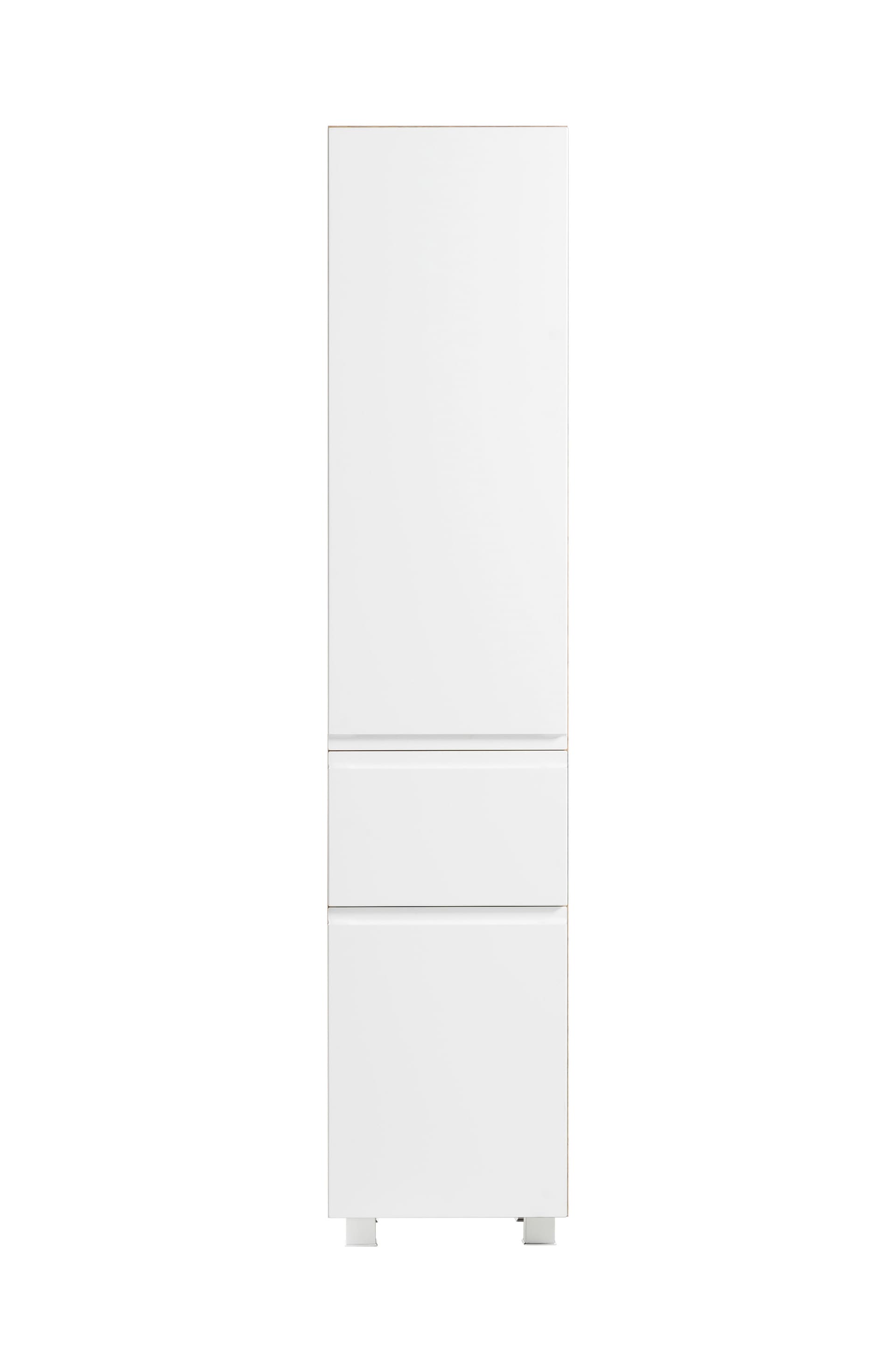 Seitenschrank Gent weiß/braun B/H/T 40x180x35 cm