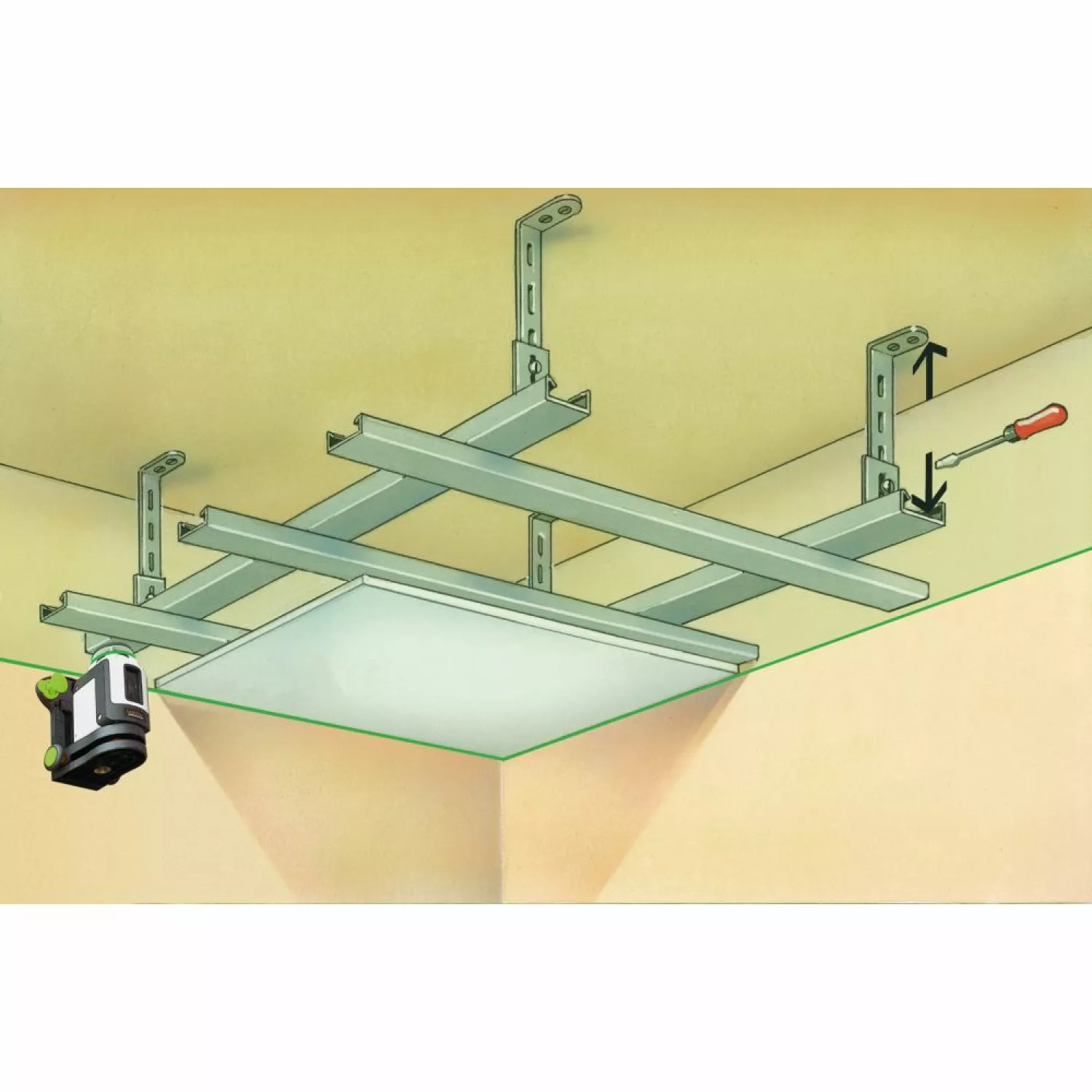 Laserliner SmartLine-Laser G360 Lijnlaser in tas - Groen - 30m
