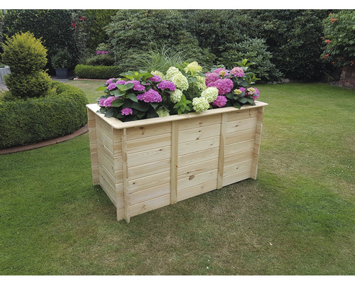 Promadino verhoogde tuinbak inclusief folie, 160 x 80 x 85 cm, naturel