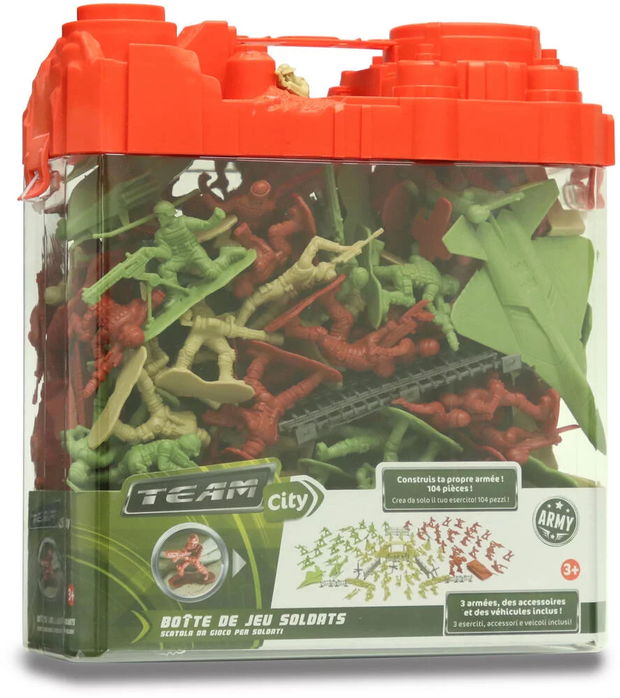 BOITE DE JEU SOLDATS - 104 PIECES