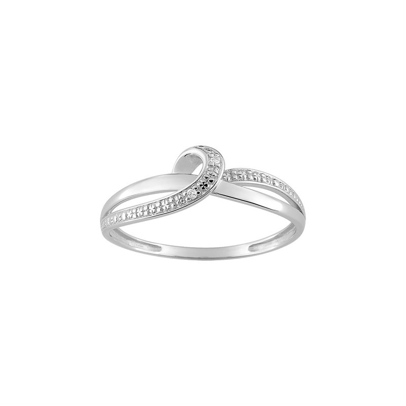 Bague Femme - Or 9 Carats - Diamant 0,01 Carats