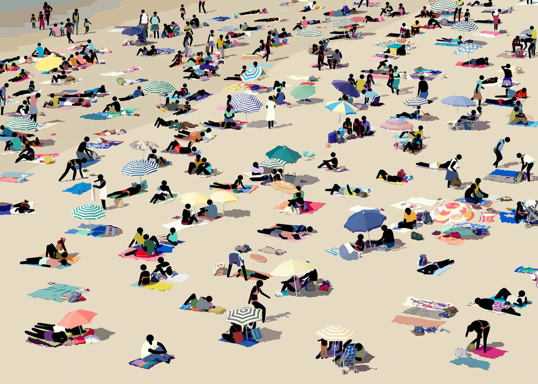 Beach Scene III by Patrick Tschudi - Limited Edition. Edition of: 150. Signed.