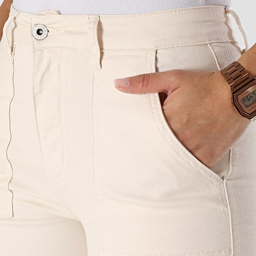Pantalon Cargo Femme Beige
