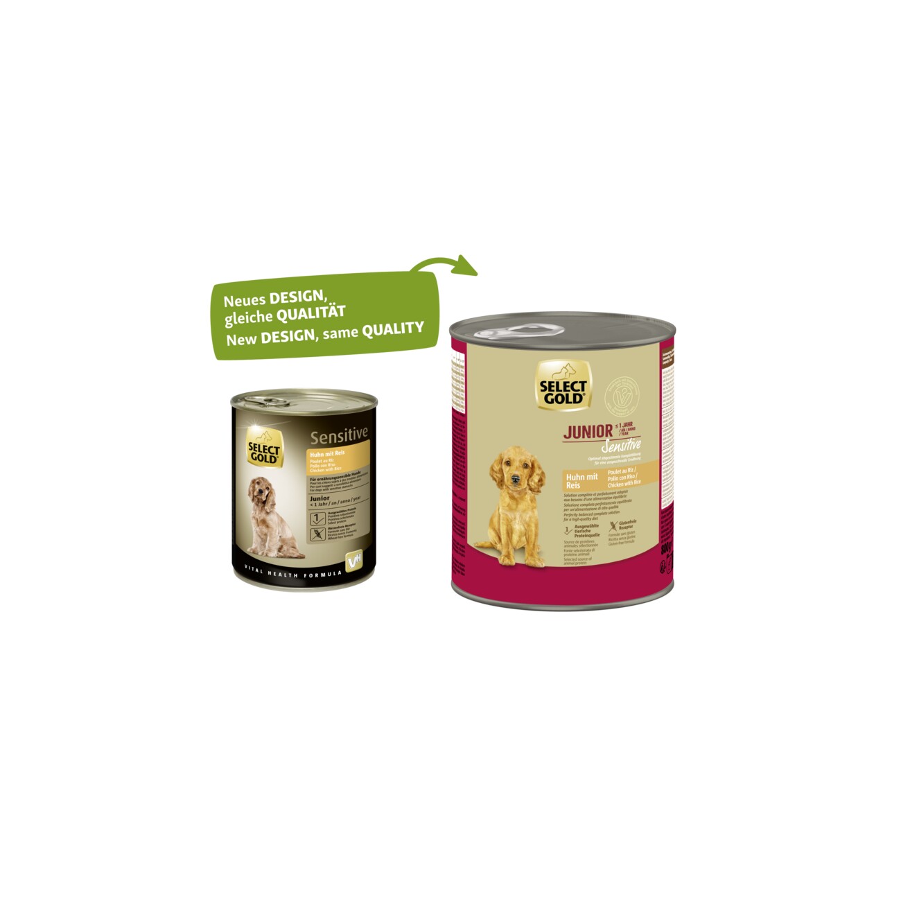 SELECT GOLD Sensitive Junior Huhn und Reis 6x800 g