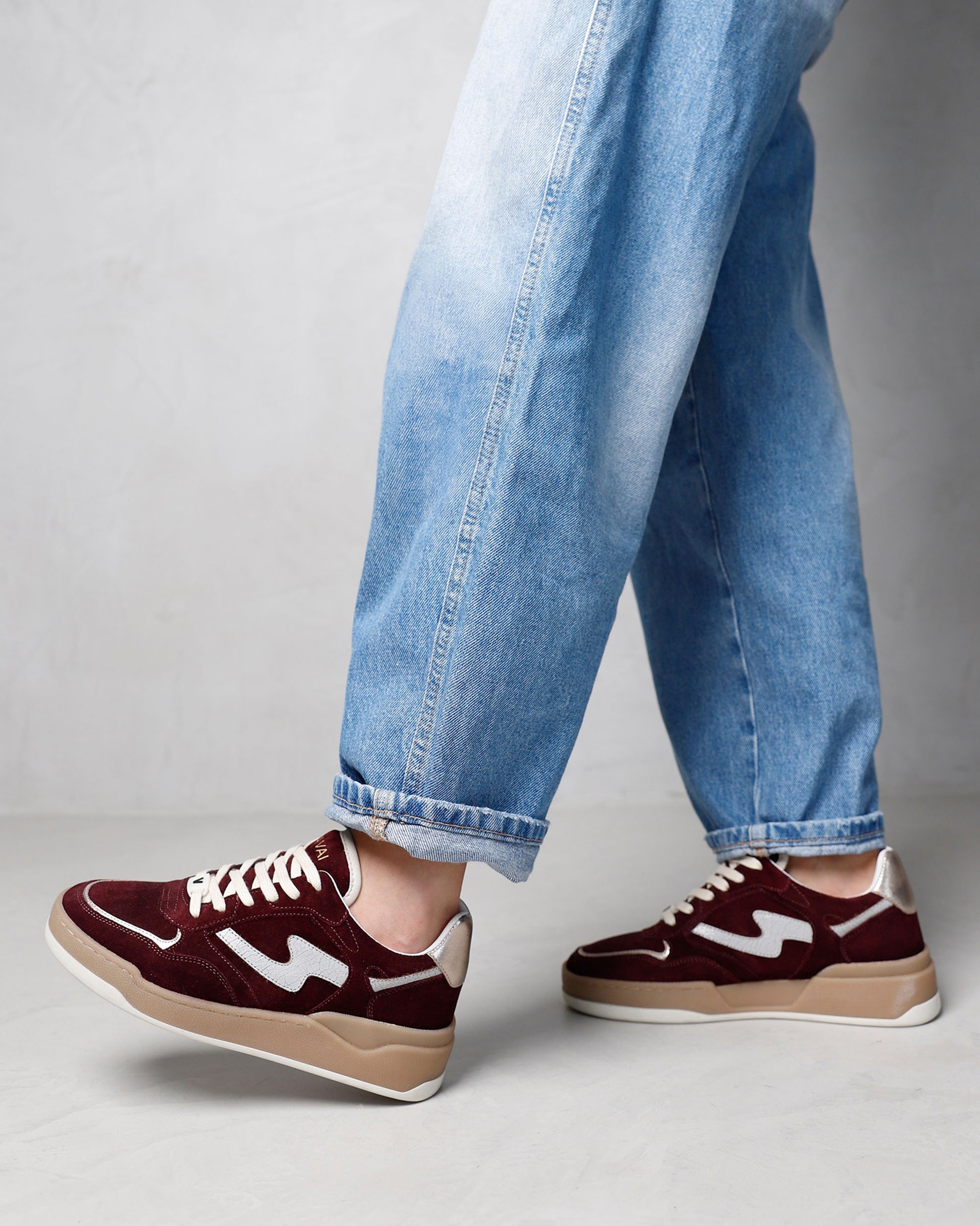 VIA VAI bordeaux dames sneakers Sam Levi