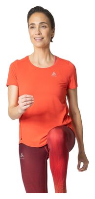 Maillot Manches Courtes Odlo Zeroweight Chill-Tec Femme Rouge