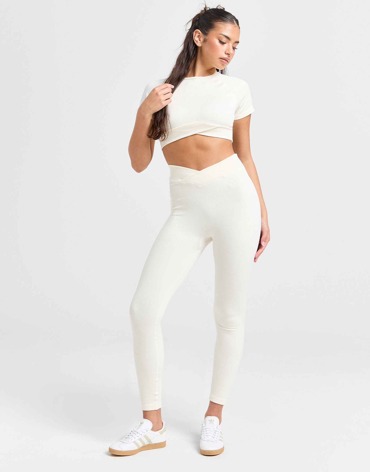 Pink Soda Sport Joni Rib Seamless Crop Top