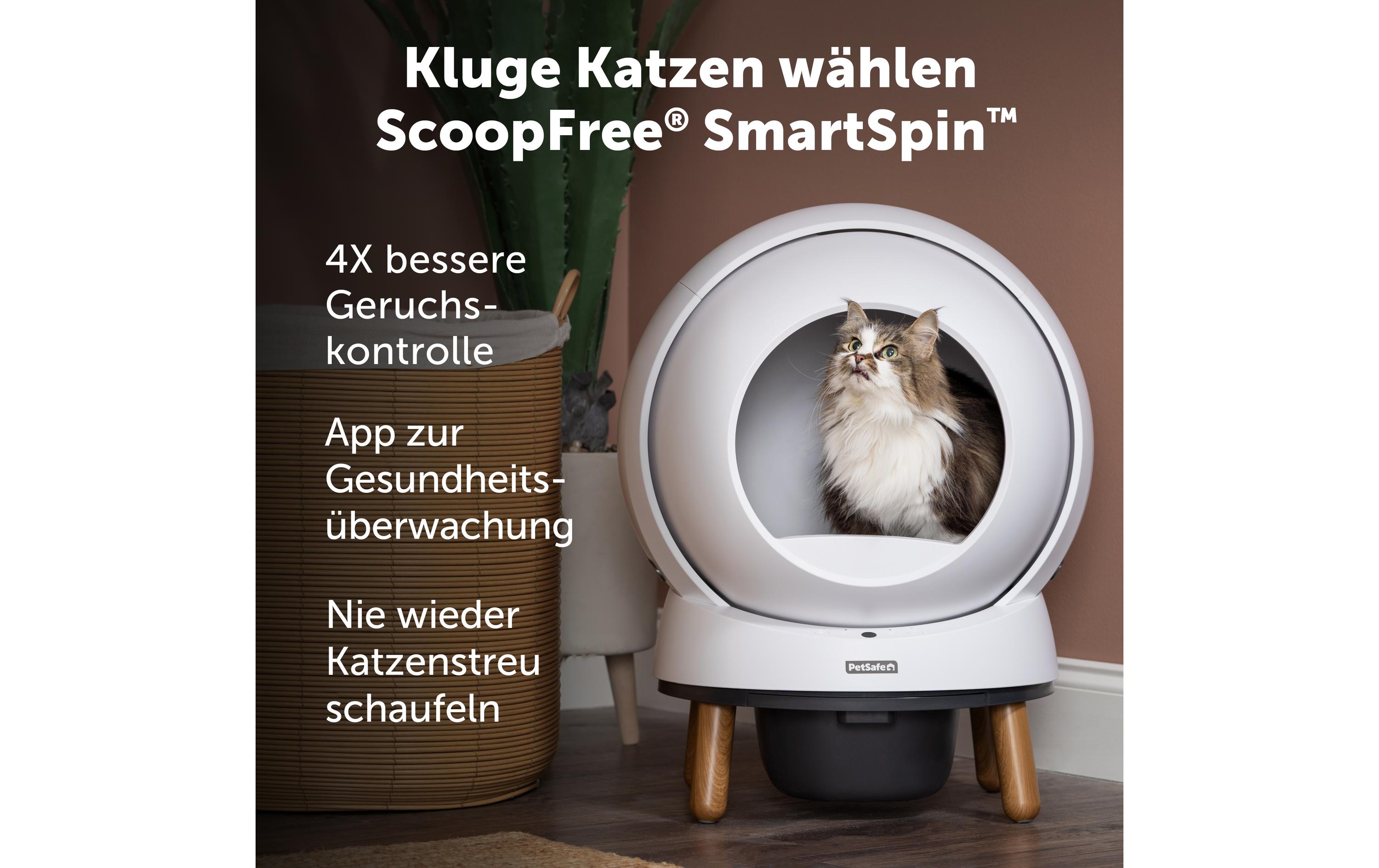 Katzentoilette ScoopFree SmartSpin<br>Selbstreinigende Katzentoilette mit App-Steuerung für eine saubere und gesunde Umgebung