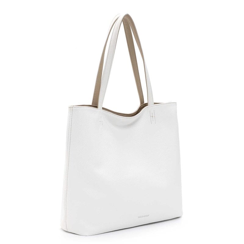 Emily & Noah Eva Bag in Bag Reversible Shopper White