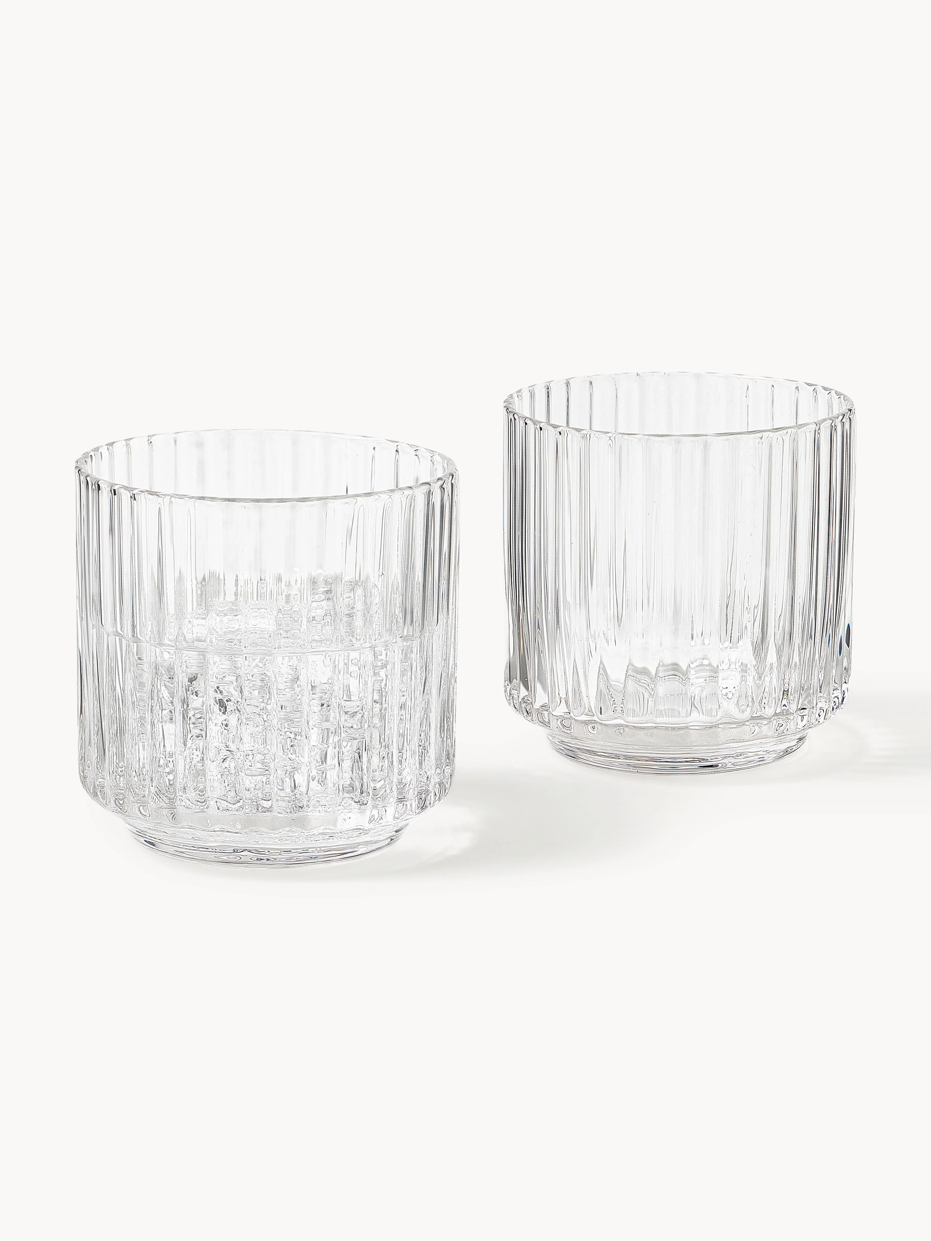 Mondgeblazen drinkglazen Aleo, 4-delig