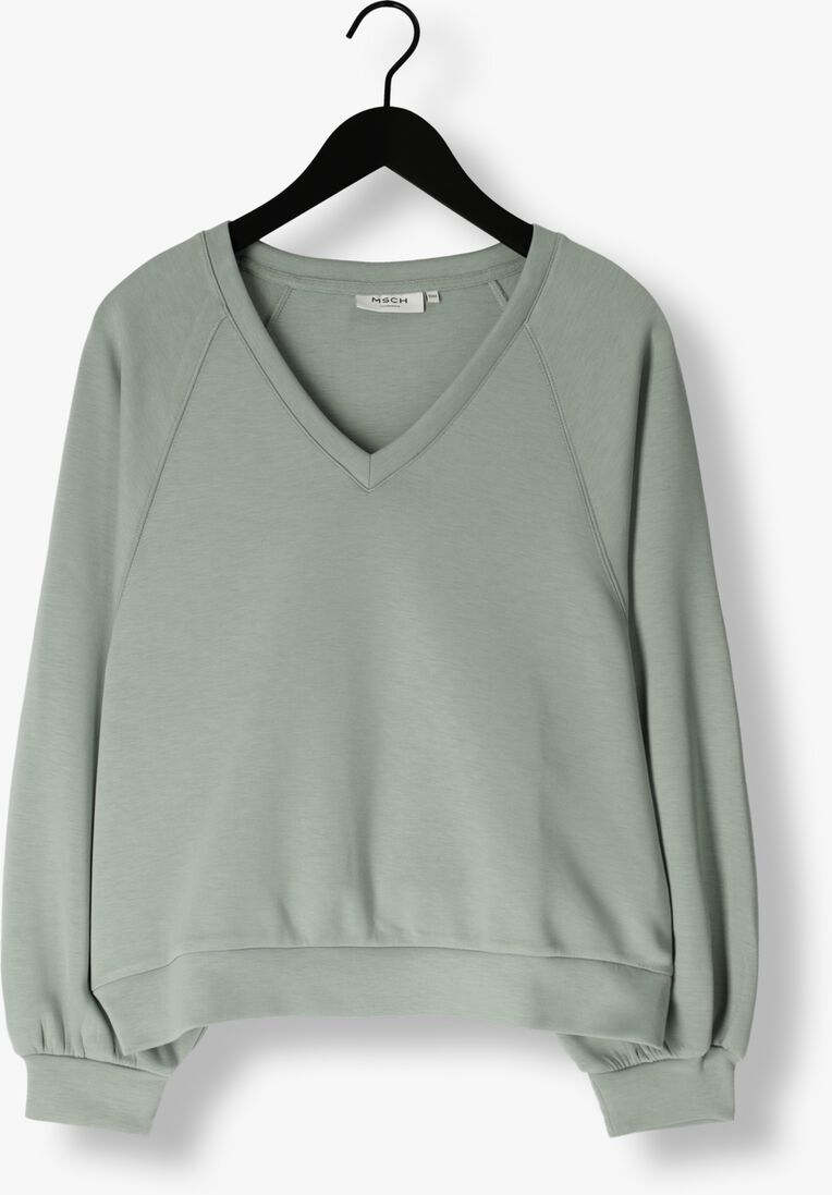 MSCH COPENHAGEN groene msch copenhagen sweater mschnelina ima q raglan v sweatershirt