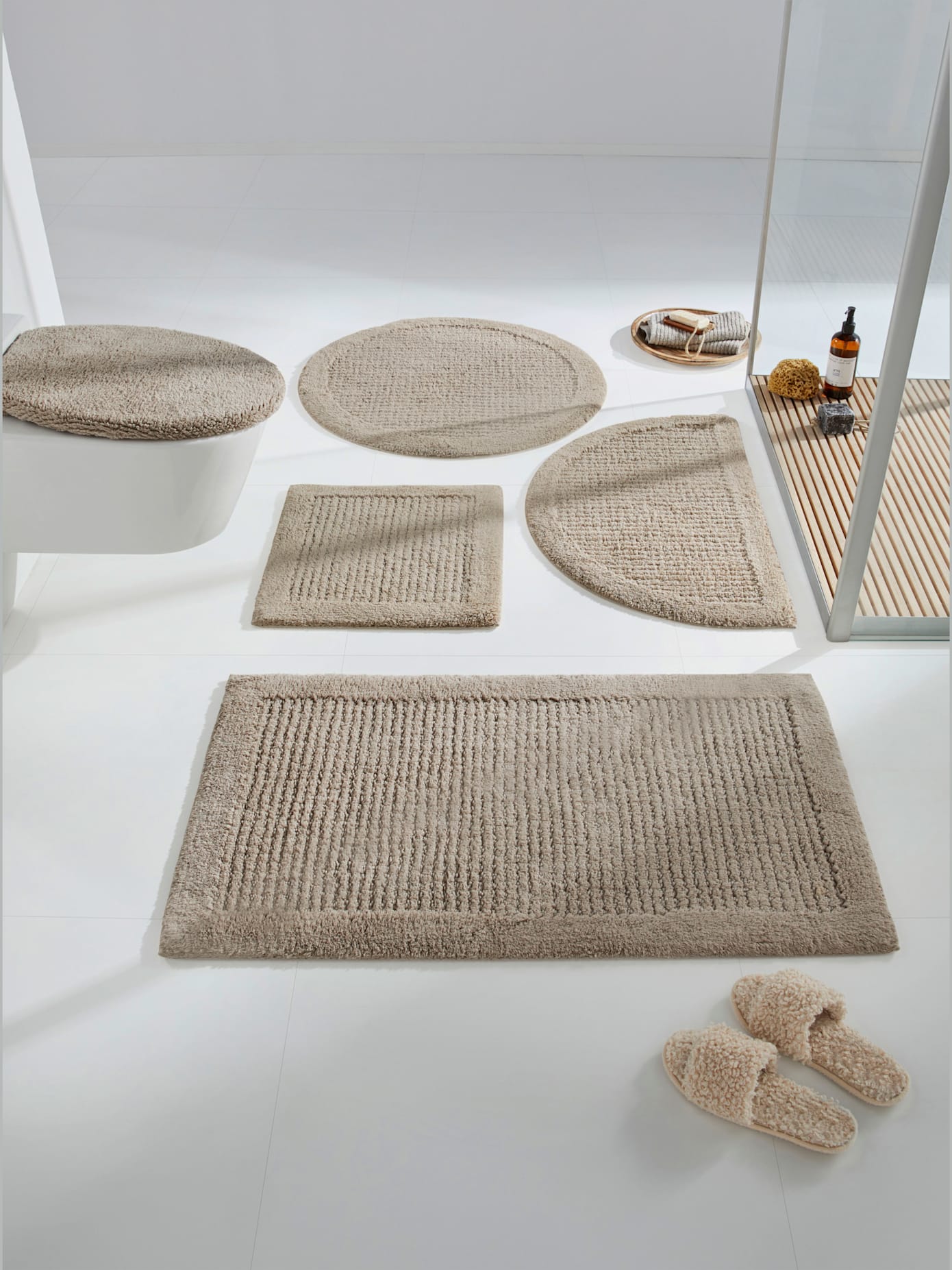 Tapis de bain en coton recyclé